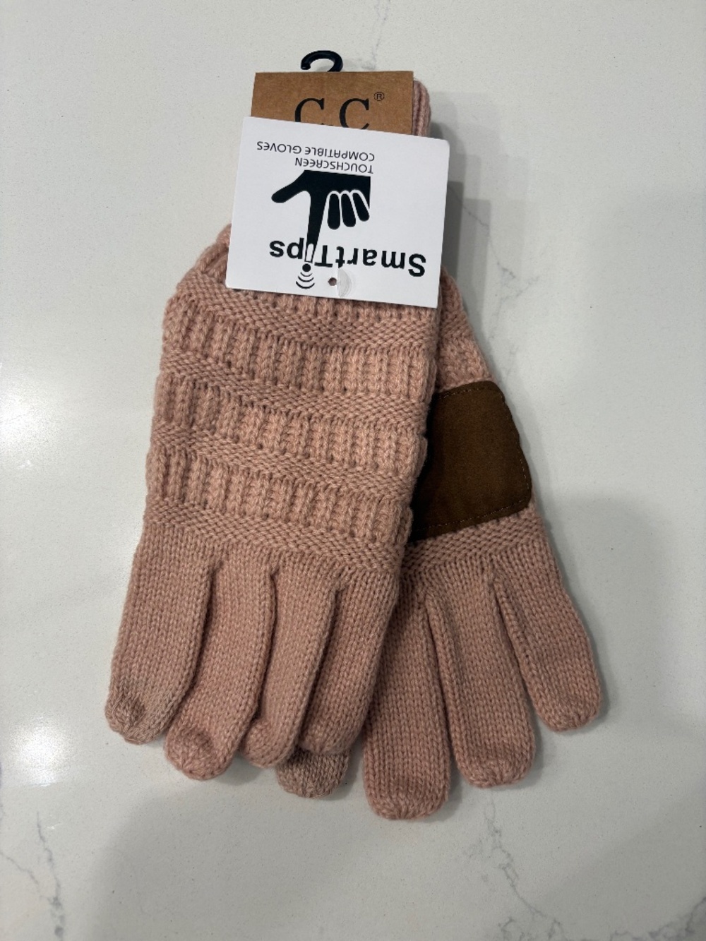 C.C Indi Pink  Ribbed Glove